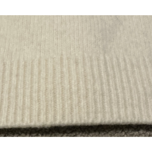 Zara Women L Cardigan Sweater 100% Wool Cropped Knit V-Neck Gold Buttons Ivory - Picture 5 of 12